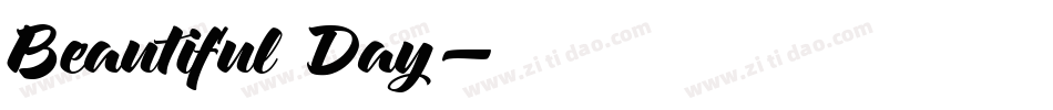 Beautiful Day字体转换